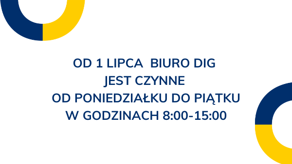 Godziny pracy biura DIG
