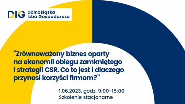 SZKOLENIE: Zrównoważony biznes oparty na ekonomii obiegu zamkniętego i raportowaniu ESG